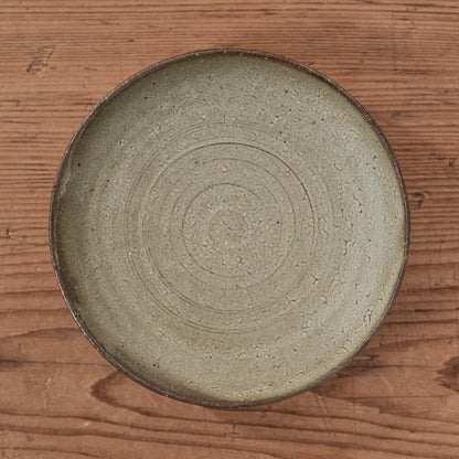 [ てしま島苑 ] 高高台皿（中） ひまわり釉