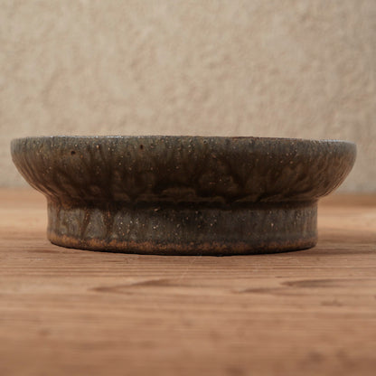 [ てしま島苑 ] 高高台皿（中） 空豆釉