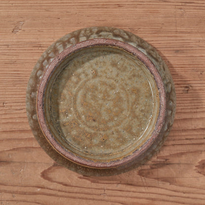 [ てしま島苑 ] 高高台皿（中） 空豆釉