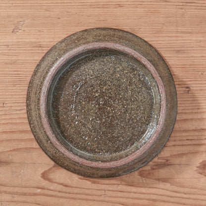 [ てしま島苑 ] 高高台皿（中） 香川本鷹唐辛子釉