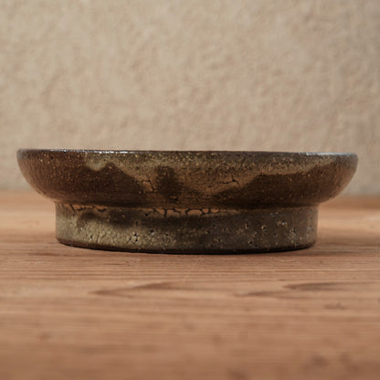 [ てしま島苑 ] 高高台皿（中） 竹釉