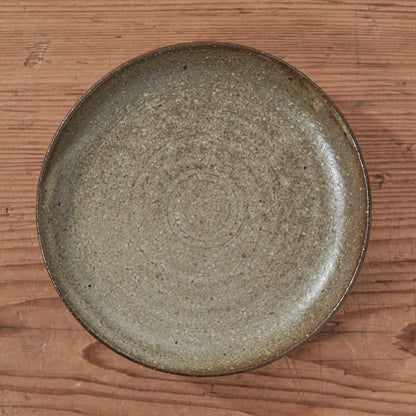 [ てしま島苑 ] 高高台皿（中） 竹釉