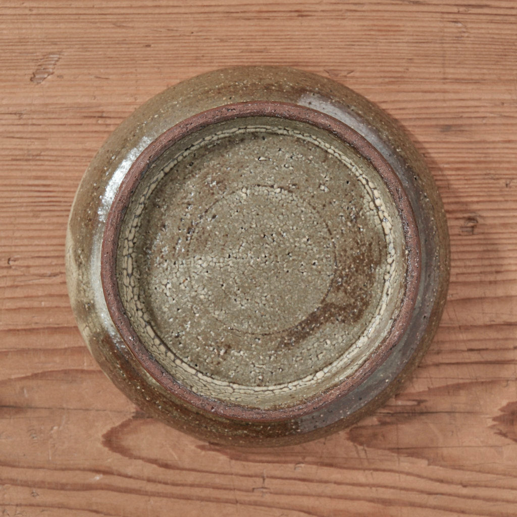 [ てしま島苑 ] 高高台皿（中） 竹釉