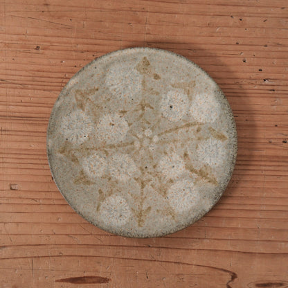 [ てしま島苑 ] 絵皿「たんぽぽ」 中 ひまわり釉