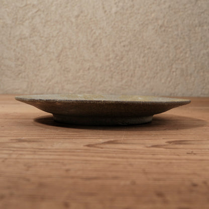 [ てしま島苑 ] 絵皿「かぼちゃの花」 ひまわり釉