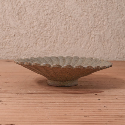 [ てしま島苑 ] 型打皿-小 本鷹唐辛子釉-1