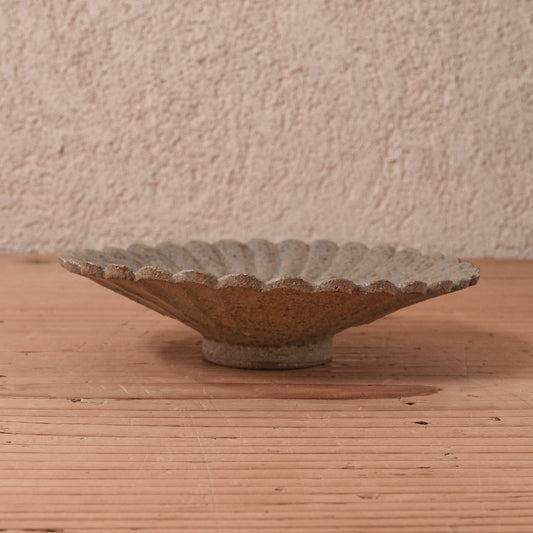 [ てしま島苑 ] 型打皿-小 本鷹唐辛子釉-1