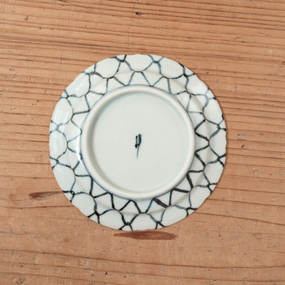 [ 柳川 謙治 ] 染付 網目手 五寸皿