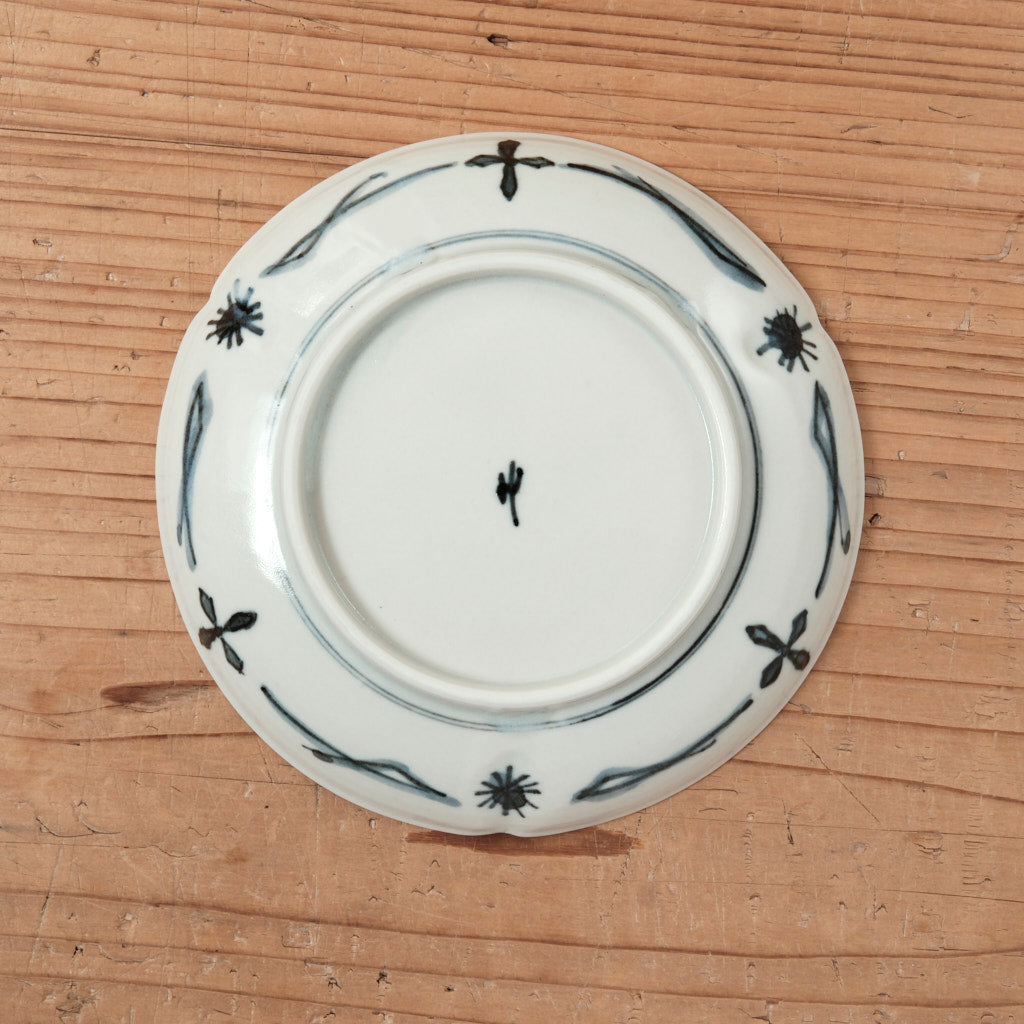 [ 柳川 謙治 ] 染付 華散し 三方皿