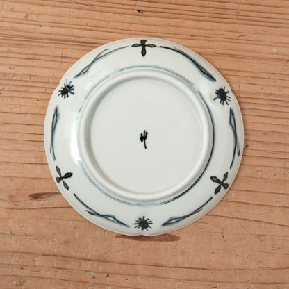 [ 柳川 謙治 ] 染付 華散し 三方皿