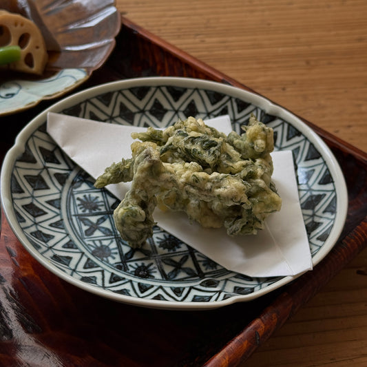 [ 柳川 謙治 ] 染付 華散し 三方皿