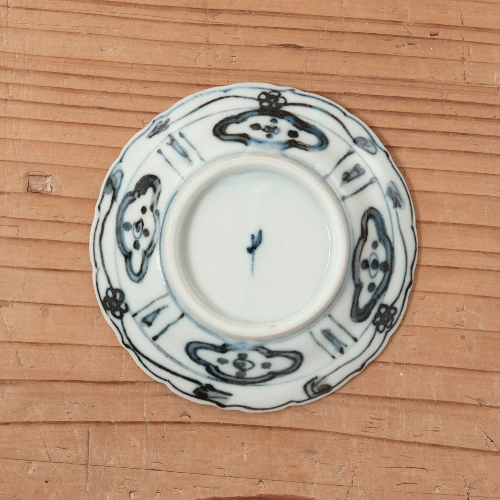 [ 柳川 謙治 ] 染付 芙蓉手 豆皿