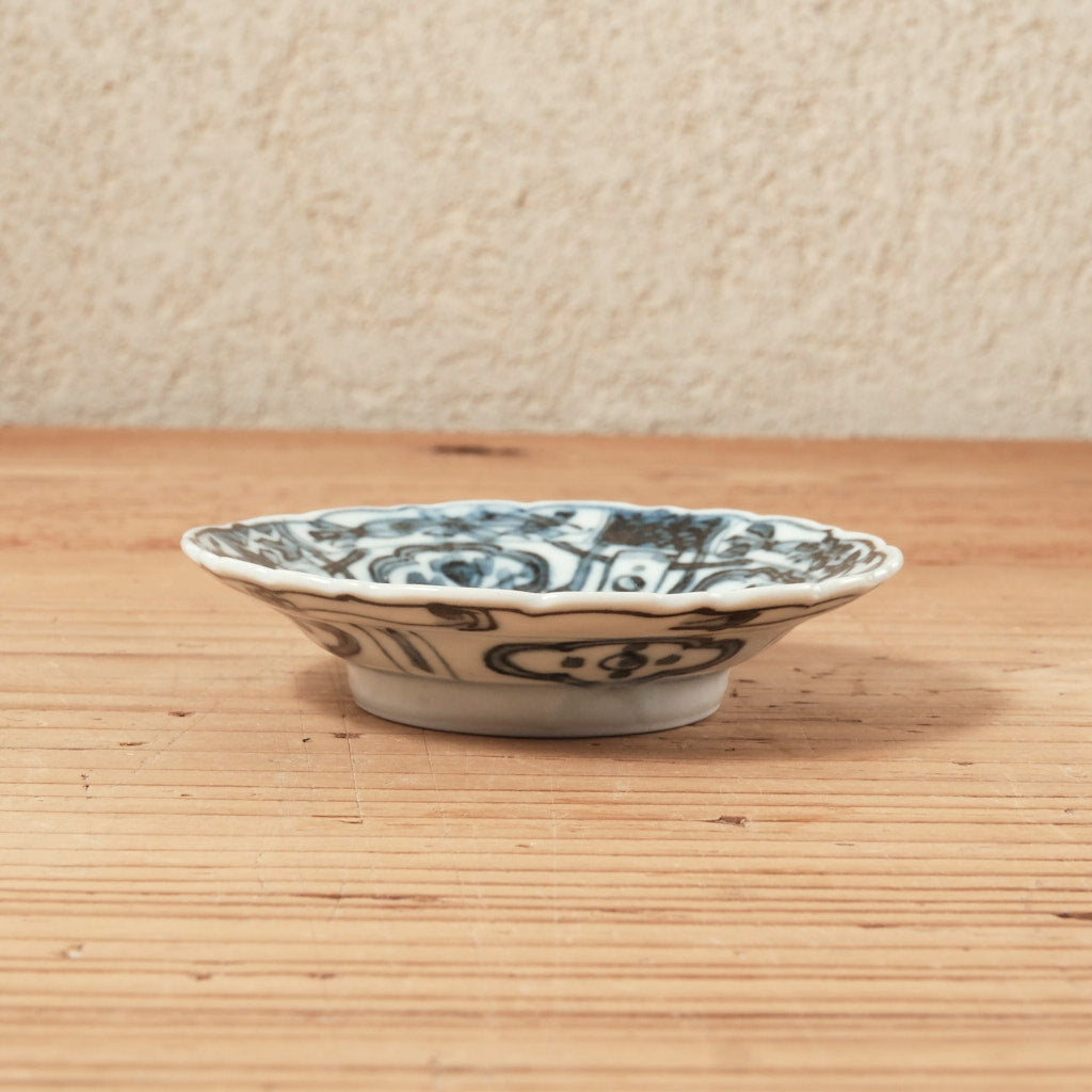 [ 柳川 謙治 ] 染付 芙蓉手 豆皿