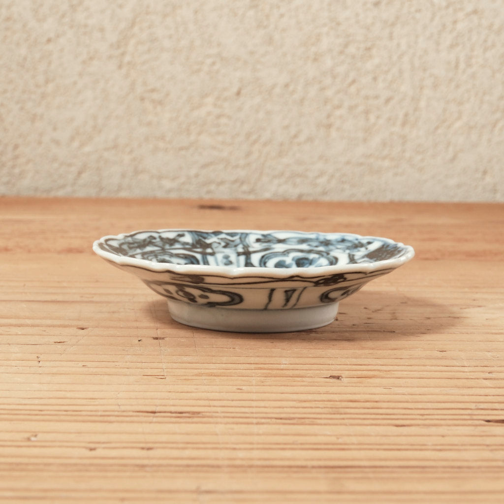 [ 柳川 謙治 ] 染付 芙蓉手 豆皿