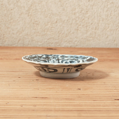 [ 柳川 謙治 ] 染付 芙蓉手 豆皿