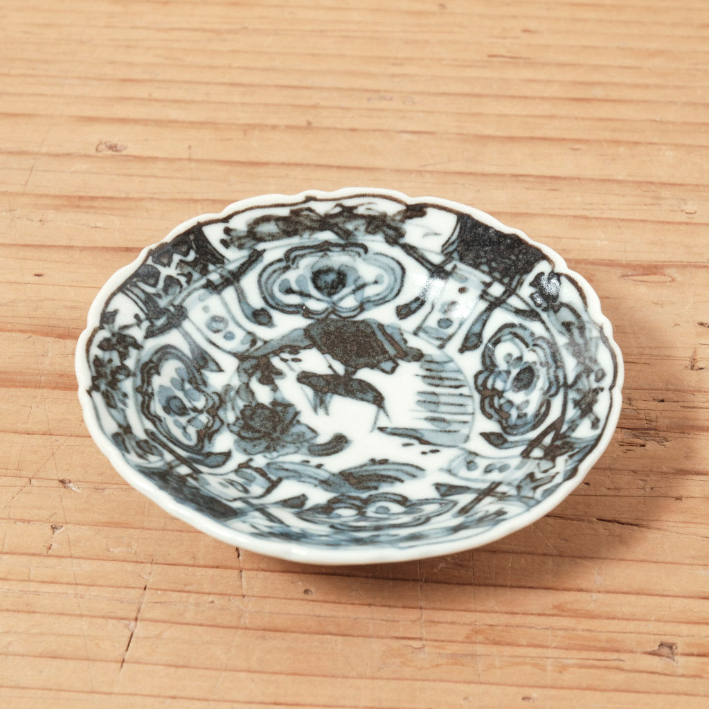 [ 柳川 謙治 ] 染付 芙蓉手 豆皿