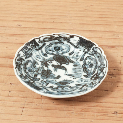 [ 柳川 謙治 ] 染付 芙蓉手 豆皿