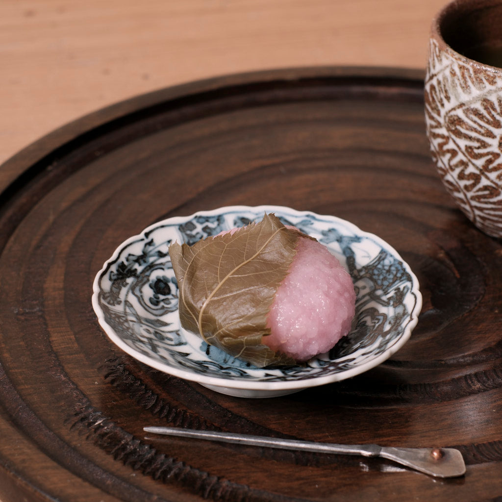 [ 柳川 謙治 ] 染付 芙蓉手 豆皿