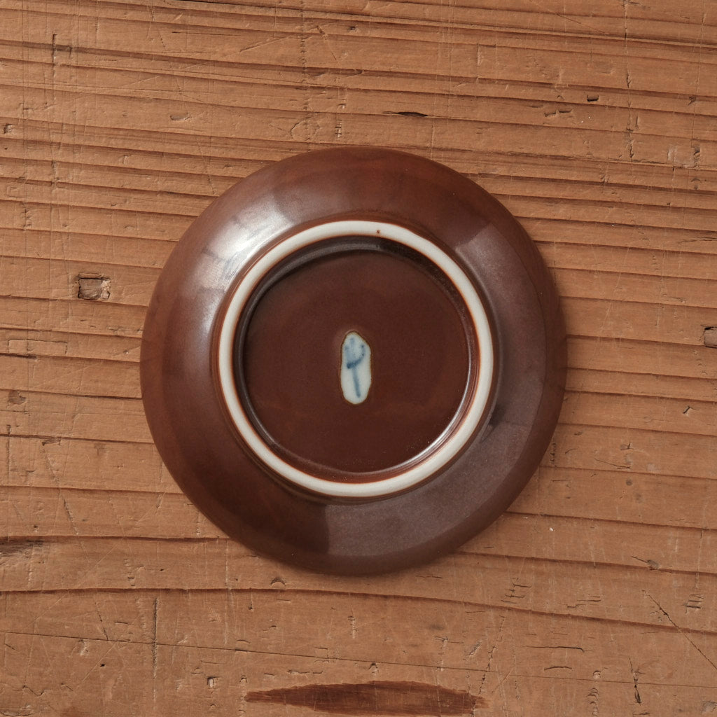 [ 柳川 謙治 ] 染付 吸坂手波千鳥 豆皿