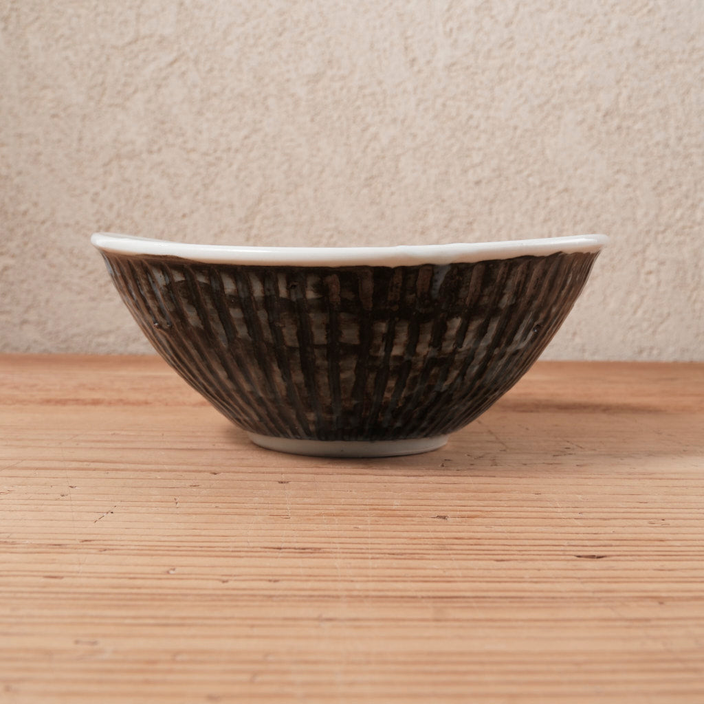 [ 柳川 謙治 ] 染付 瑠璃地鎬 楕円カレー鉢