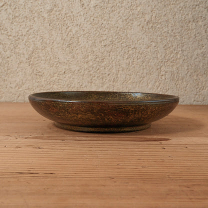 [ 出口 結莉 ] 陶胎漆器 七寸・中皿-黒