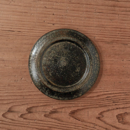 [ 出口 結莉 ] 陶胎漆器 プレート皿-黒