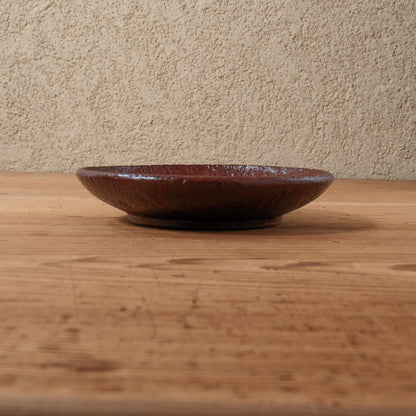 [ 出口 結莉 ] 陶胎漆器 凹景丸皿-朱