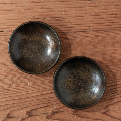 [ 出口 結莉 ] 陶胎漆器 丸小皿-黒