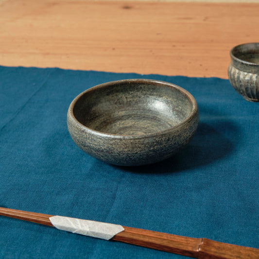[ 出口 結莉 ] 陶胎漆器 小鉢-青
