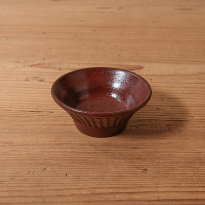 [ 出口 結莉 ] 陶胎漆器 鎬小鉢-朱