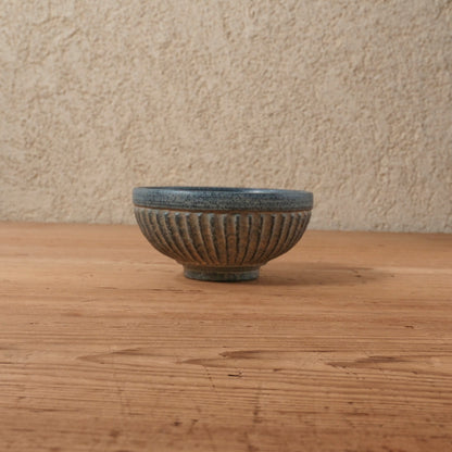 [ 出口 結莉 ] 陶胎漆器 飯碗-青