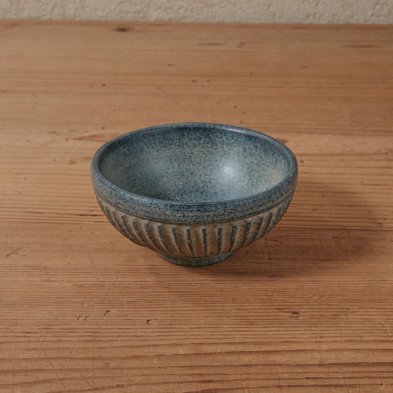 [ 出口 結莉 ] 陶胎漆器 飯碗-青