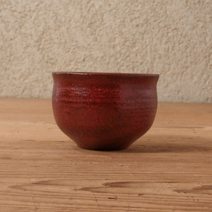 [ 出口 結莉 ] 陶胎漆器 湯呑(小)-朱