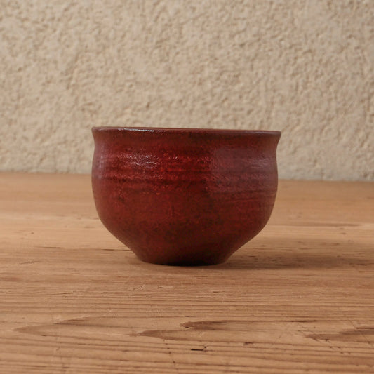 [ 出口 結莉 ] 陶胎漆器 湯呑(小)-朱