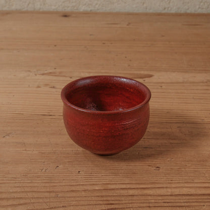 [ 出口 結莉 ] 陶胎漆器 湯呑(小)-朱
