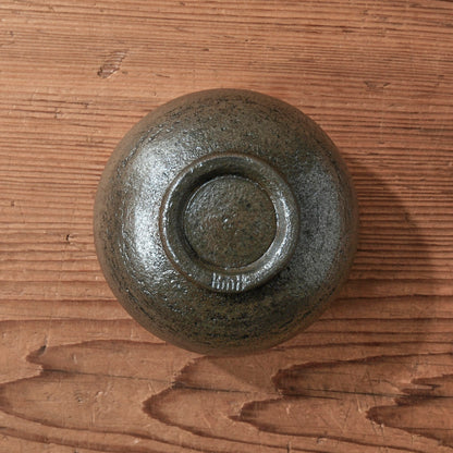[ 出口 結莉 ] 陶胎漆器 湯呑(中)-いぶし銀