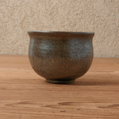 [ 出口 結莉 ] 陶胎漆器 湯呑(中)-いぶし銀
