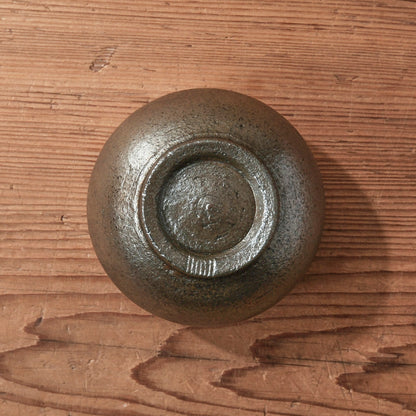 [ 出口 結莉 ] 陶胎漆器 湯呑(中)-いぶし銀02