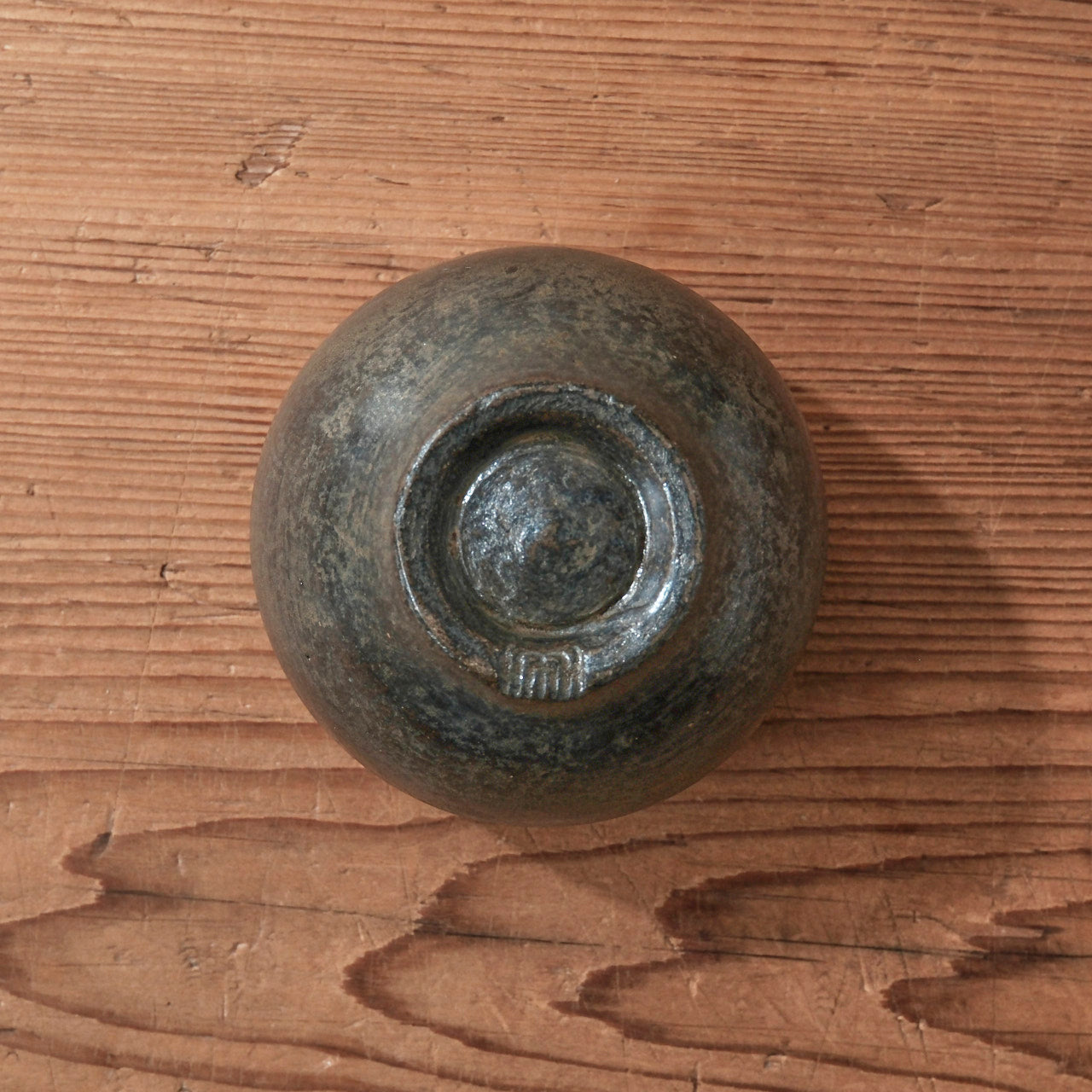 [ 出口 結莉 ] 陶胎漆器 湯呑(中)-いぶし銀03