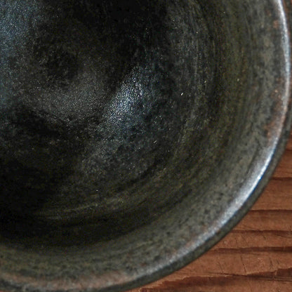 [ 出口 結莉 ] 陶胎漆器 湯呑(中)-いぶし銀03