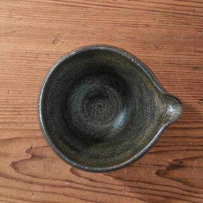 [ 出口 結莉 ] 陶胎漆器 片口-青
