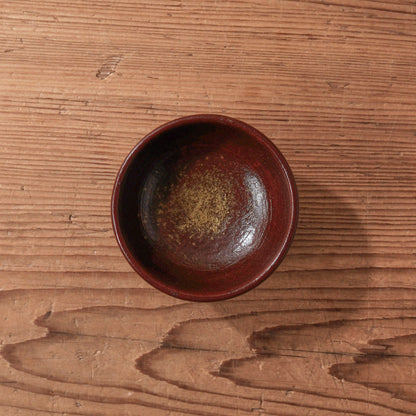 [ 出口 結莉 ] 陶胎漆器 足付き盃-朱