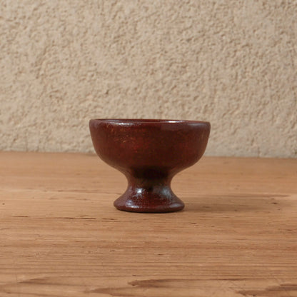 [ 出口 結莉 ] 陶胎漆器 足付き盃-朱