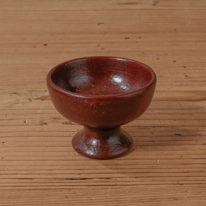 [ 出口 結莉 ] 陶胎漆器 足付き盃-朱