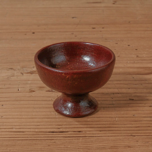[ 出口 結莉 ] 陶胎漆器 足付き盃-朱