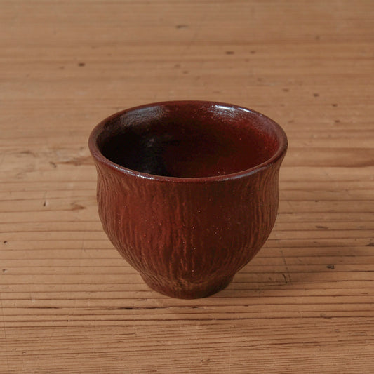 [ 出口 結莉 ] 陶胎漆器 ぐい呑み-朱03