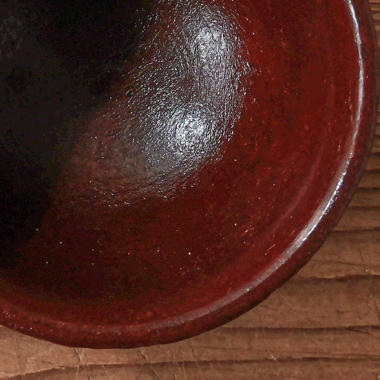 [ 出口 結莉 ] 陶胎漆器 ぐい呑み-朱04