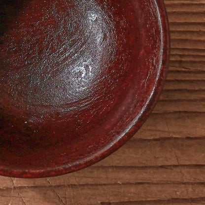 [ 出口 結莉 ] 陶胎漆器 ぐい呑み-朱05