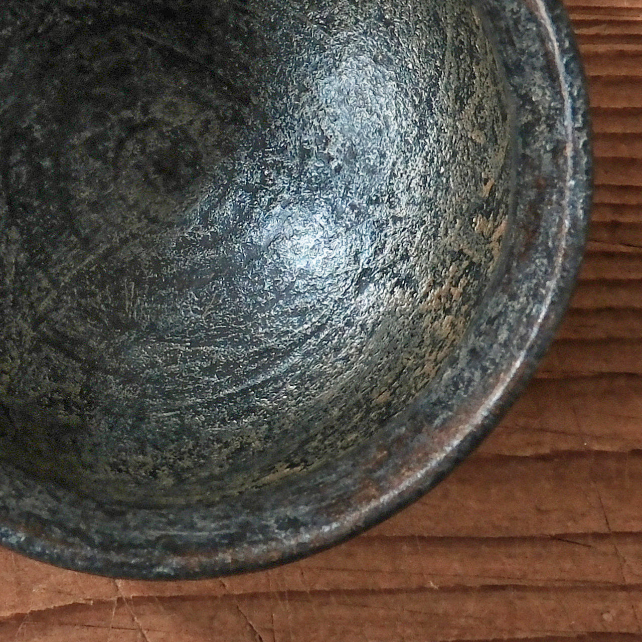 [ 出口 結莉 ] 陶胎漆器 ぐい呑み-青