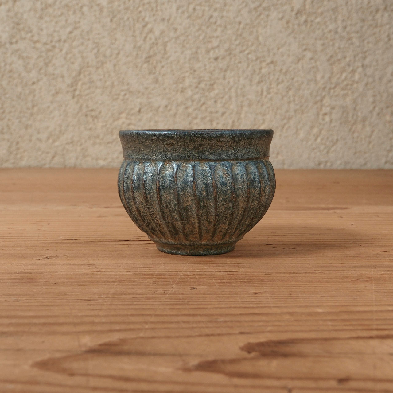 [ 出口 結莉 ] 陶胎漆器 ぐい呑み-青